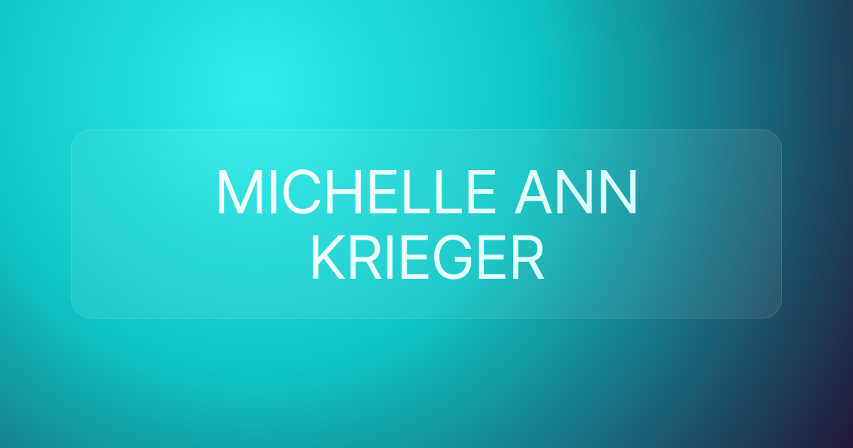 MICHELLE ANN KRIEGER