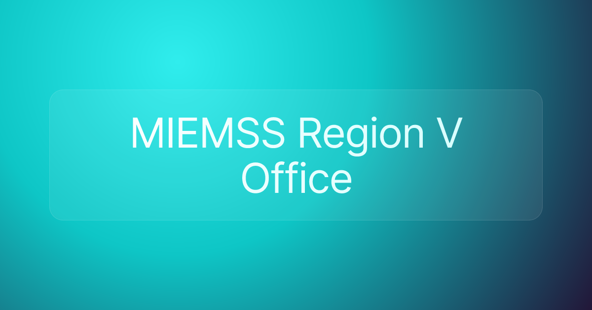 MIEMSS Region V Office