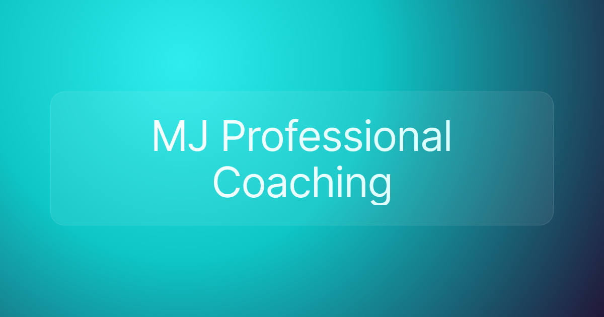 MJ Professional Coaching