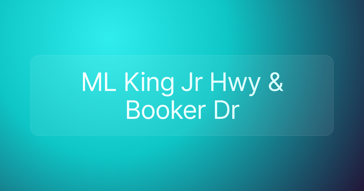 ML King Jr Hwy & Booker Dr