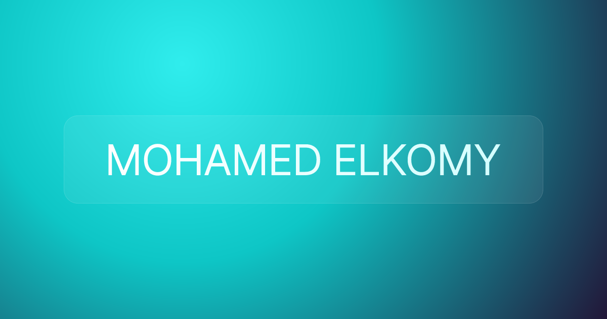 MOHAMED ELKOMY