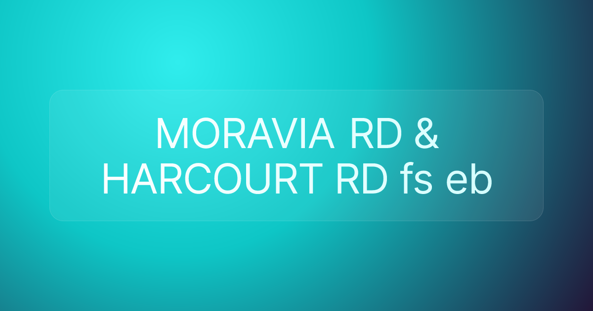 MORAVIA RD & HARCOURT RD fs eb