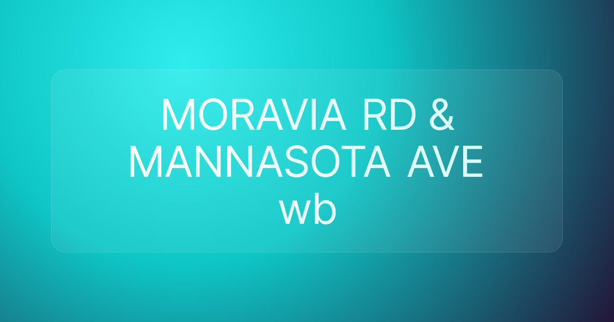 MORAVIA RD & MANNASOTA AVE wb