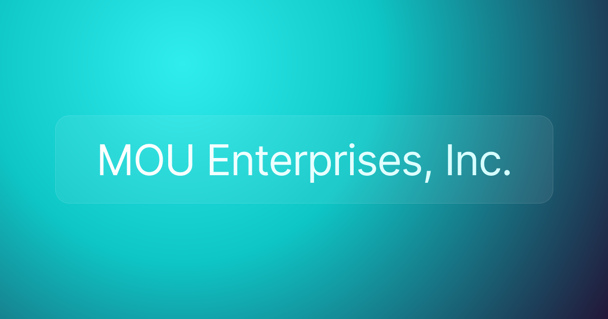 MOU Enterprises, Inc.