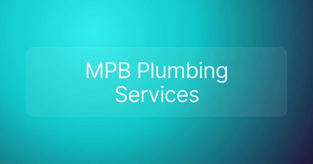 MPB Plumbing Services