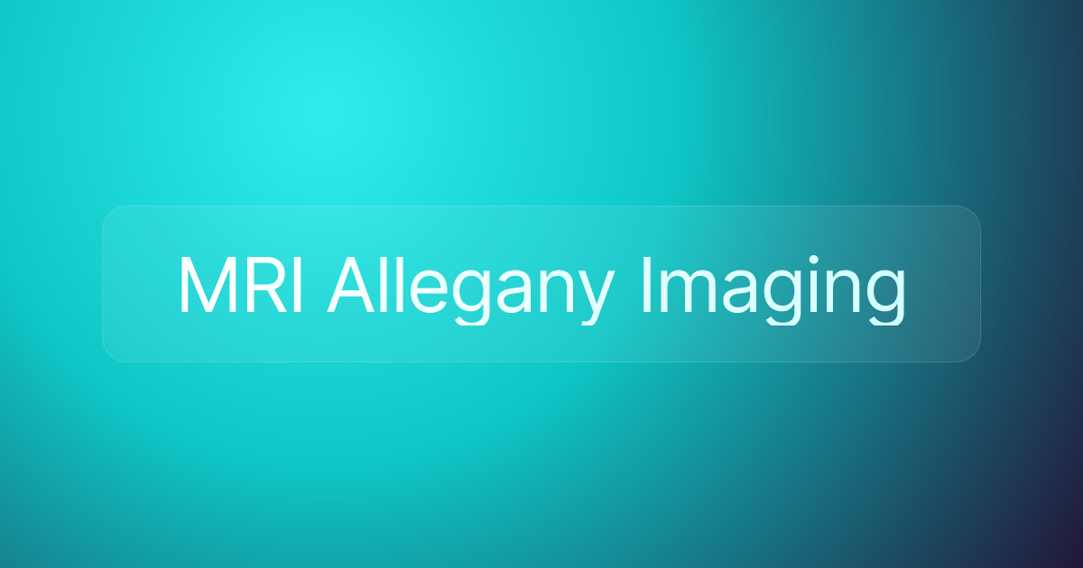 MRI Allegany Imaging