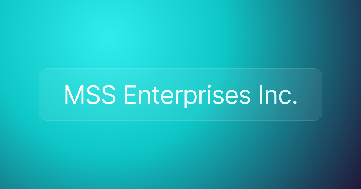 MSS Enterprises Inc.