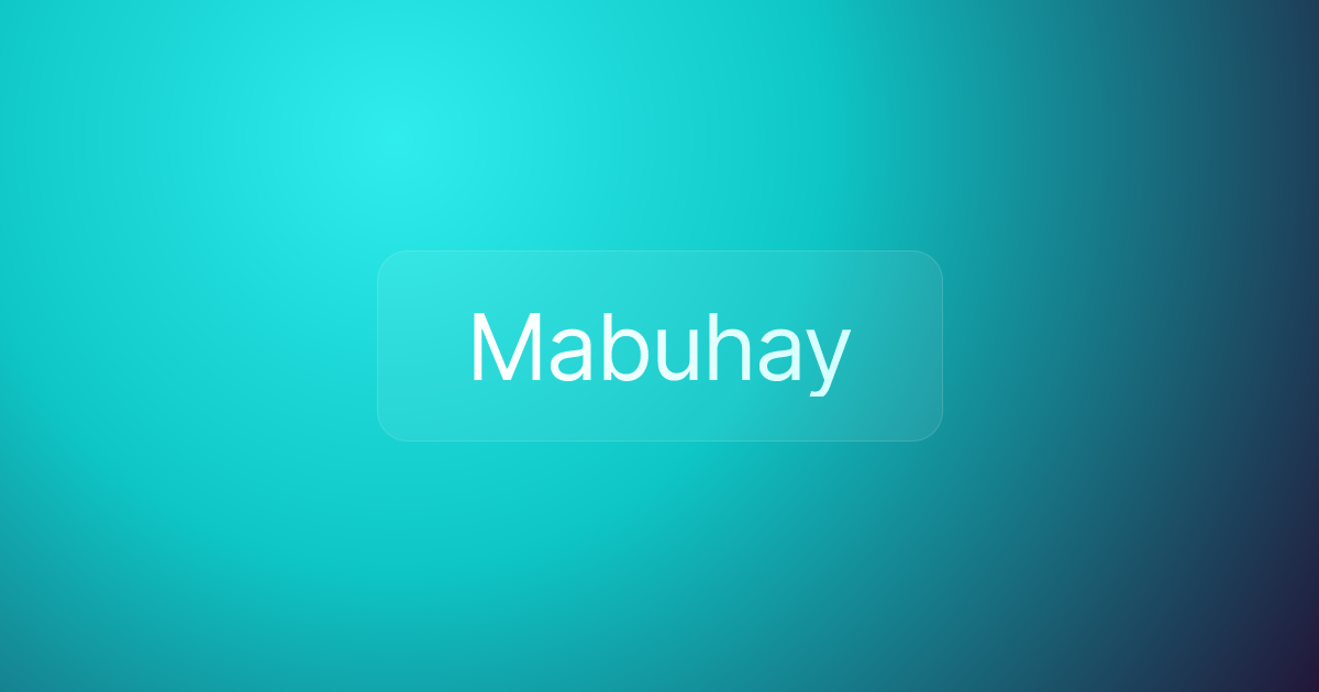 Mabuhay