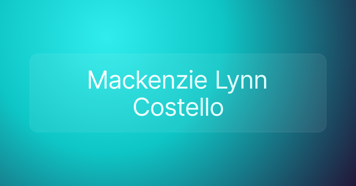 Mackenzie Lynn Costello