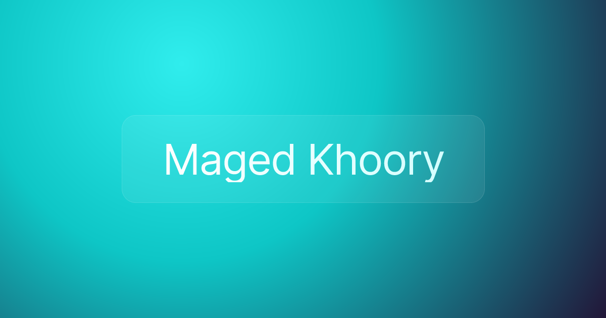 Maged Khoory