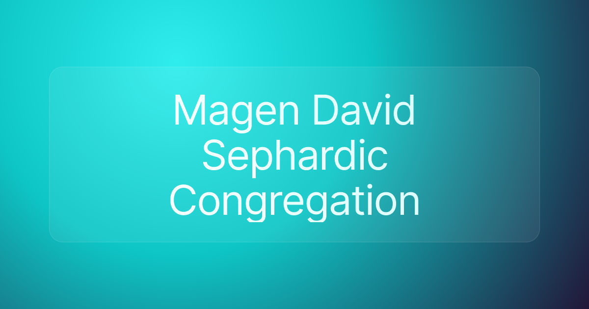 Magen David Sephardic Congregation
