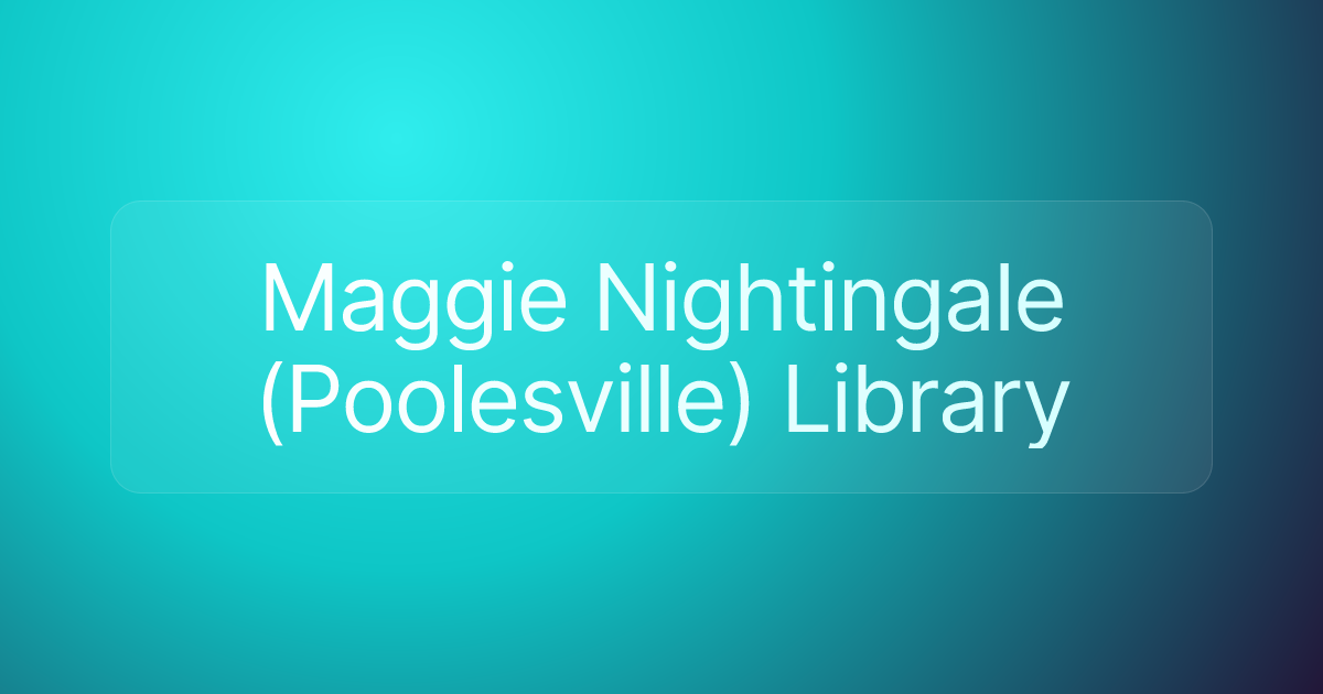 Maggie Nightingale (Poolesville) Library