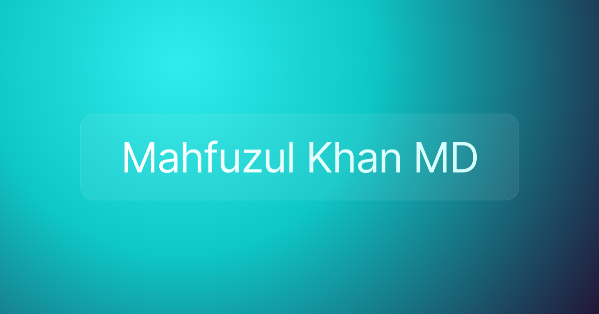 Mahfuzul Khan MD