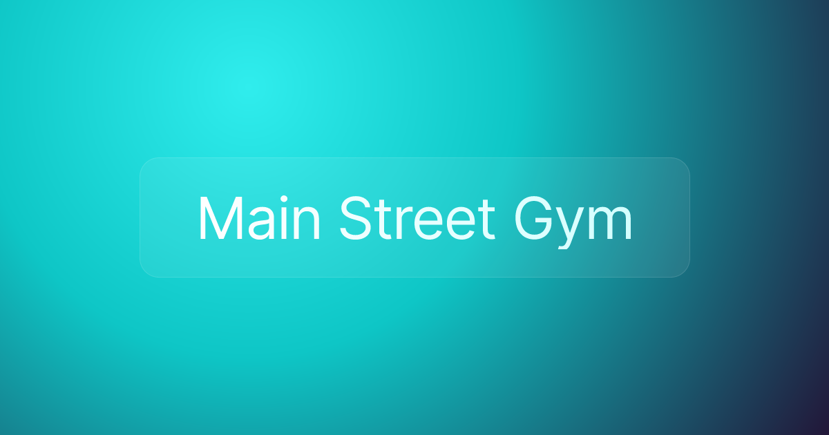 Main Street Gym