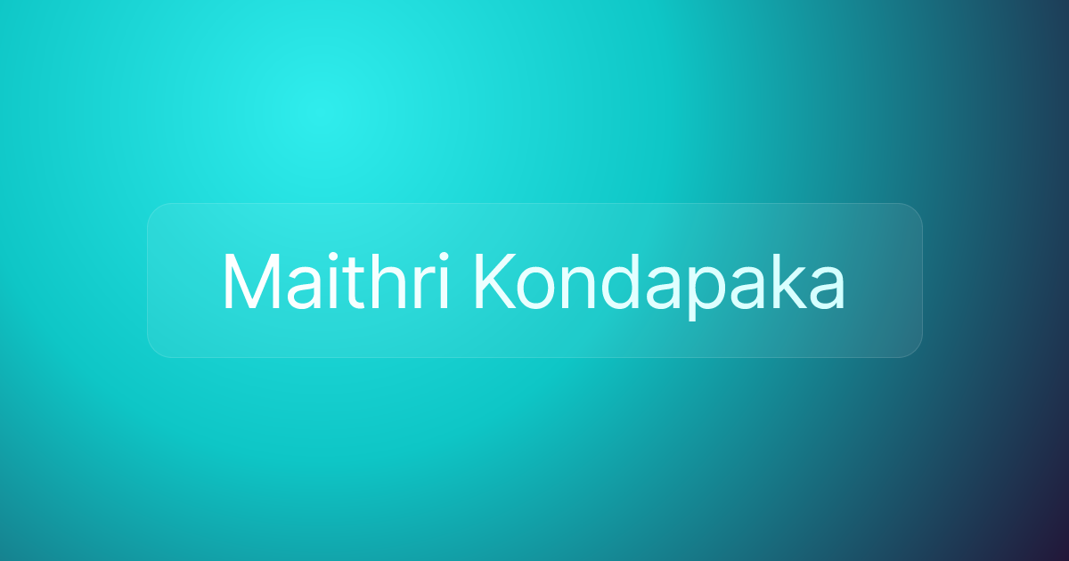 Maithri Kondapaka
