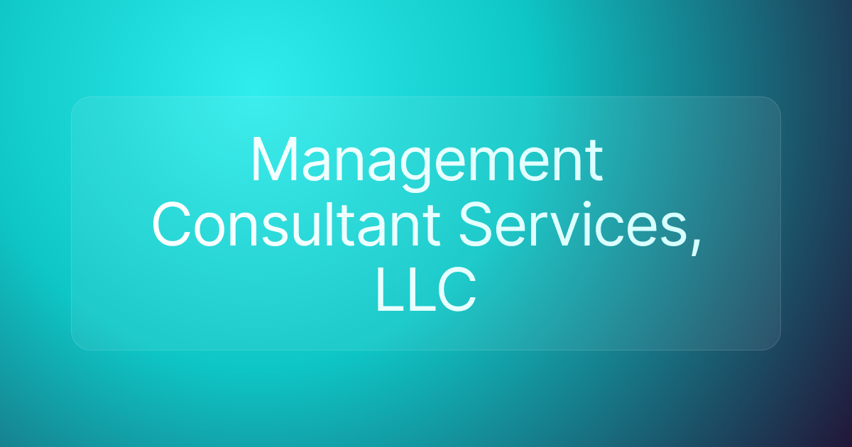 Management Consultant Services, LLC