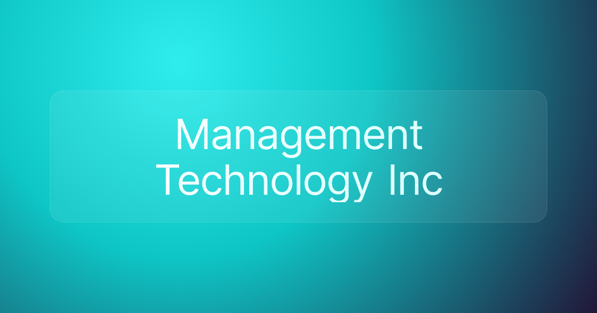 Management Technology Inc