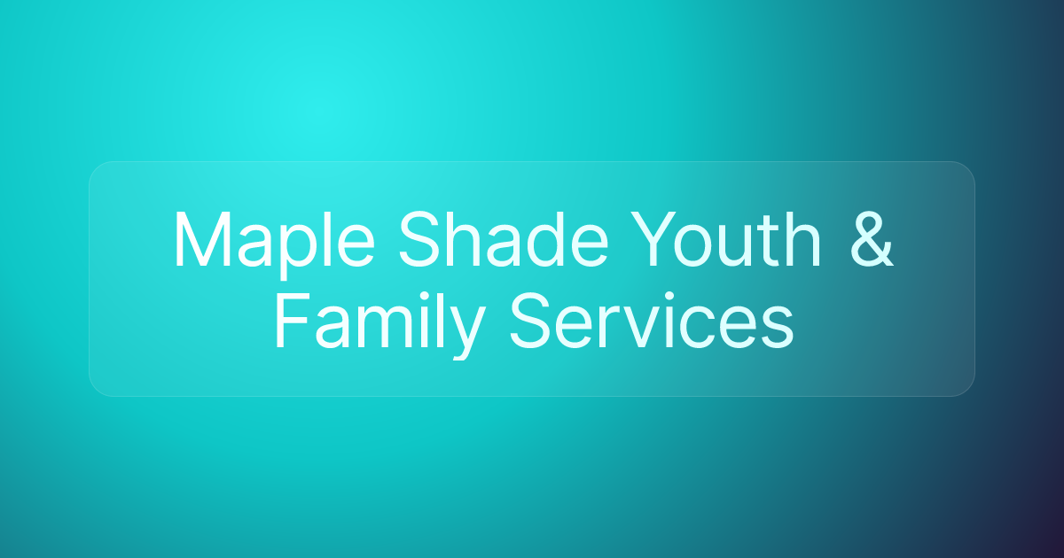 Maple Shade Youth & Family Services
