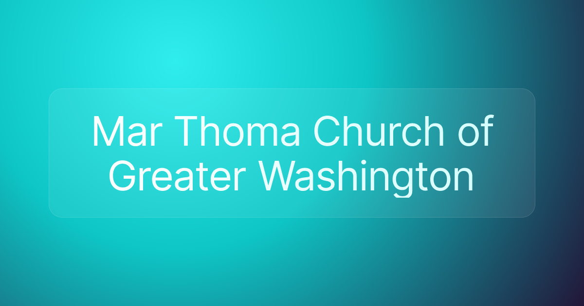 Mar Thoma Church of Greater Washington