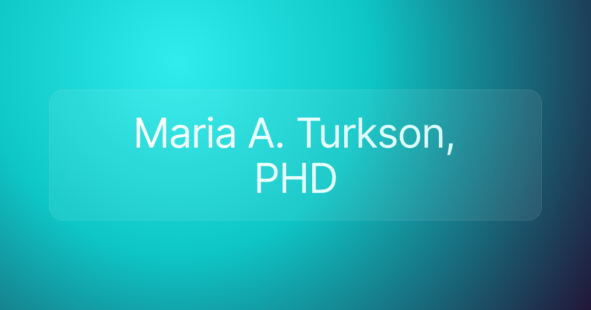 Maria A. Turkson, PHD
