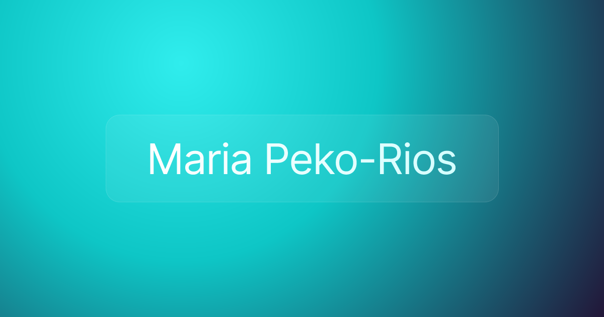 Maria Peko-Rios