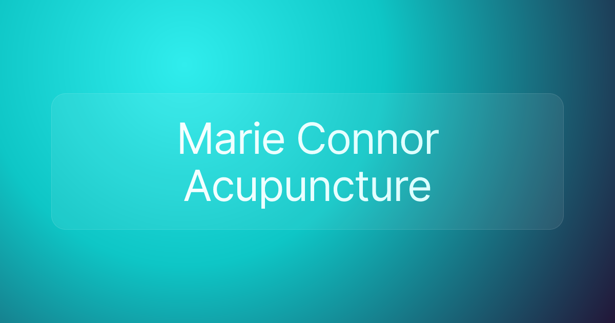 Marie Connor Acupuncture