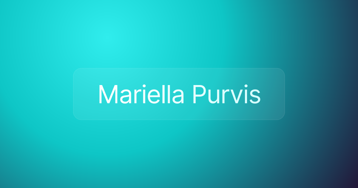 Mariella Purvis