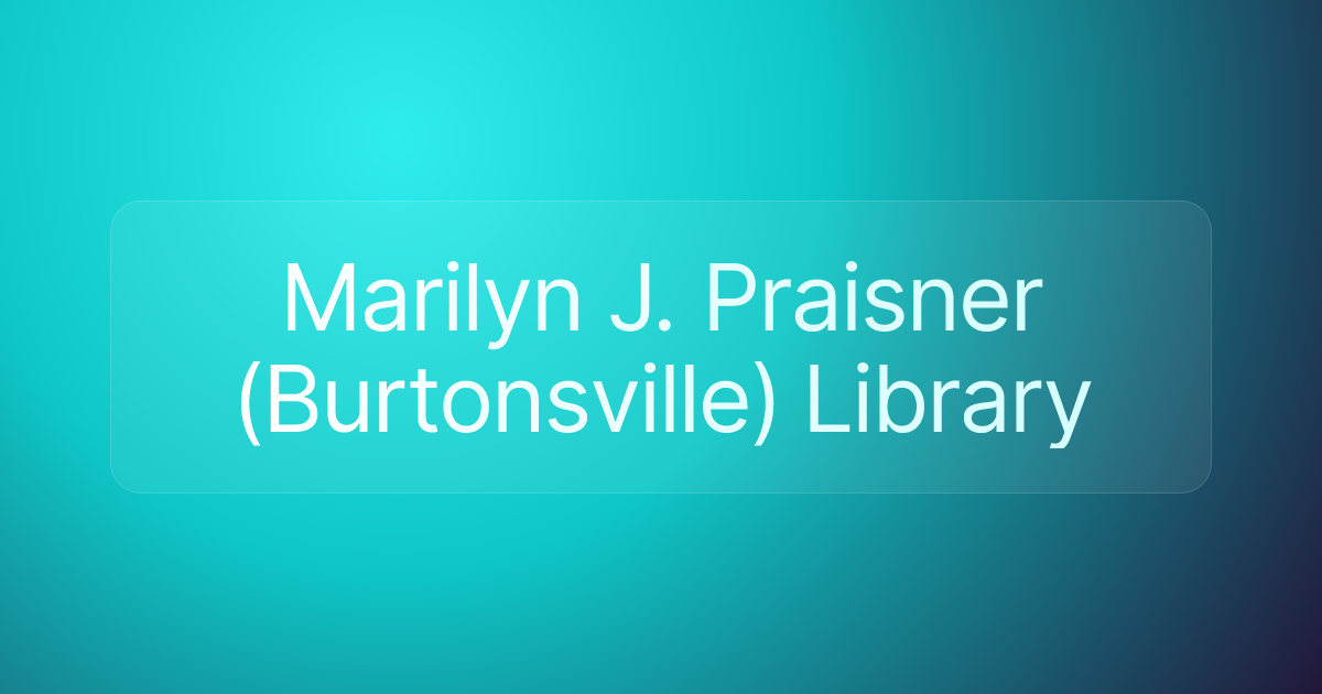 Marilyn J. Praisner (Burtonsville) Library