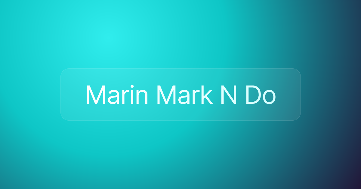 Marin Mark N Do