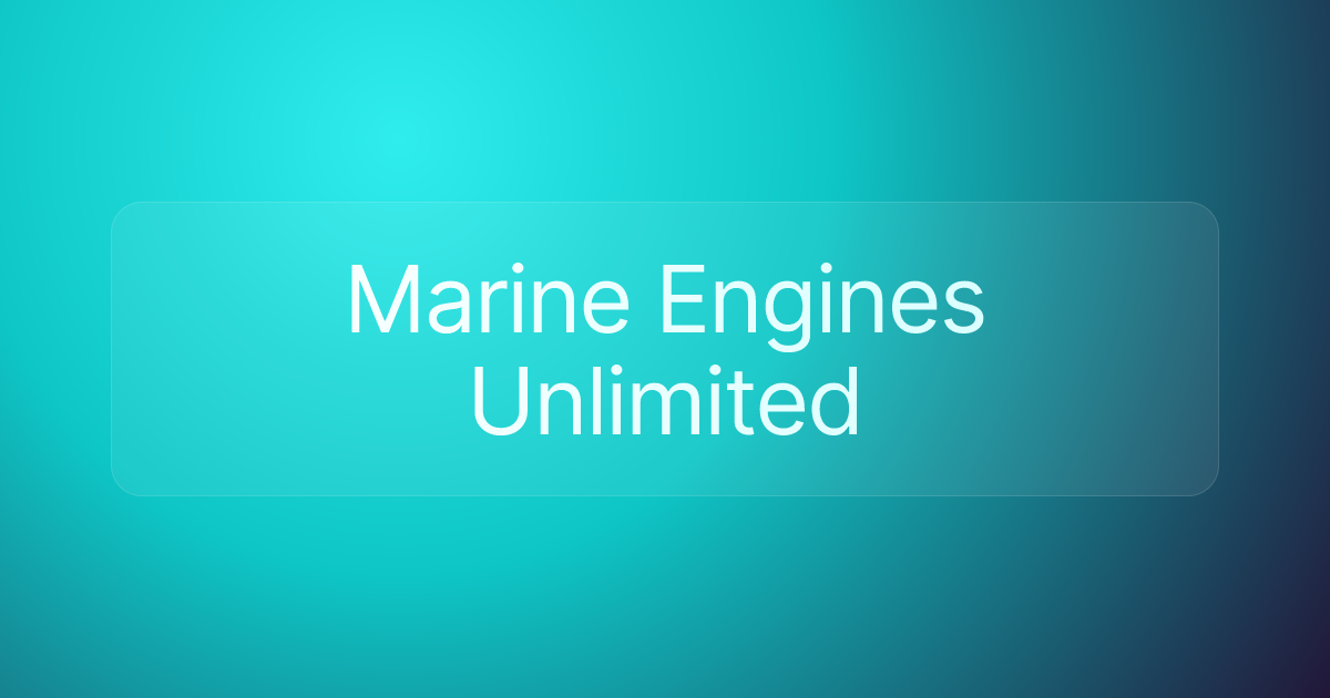 Marine Engines Unlimited