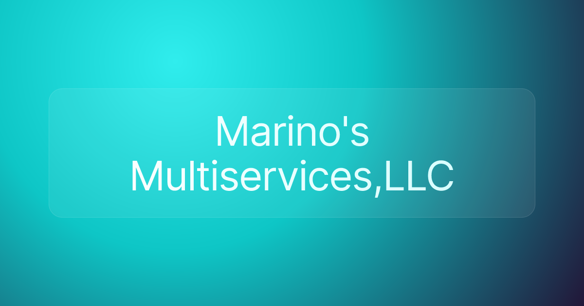 Marino's Multiservices,LLC