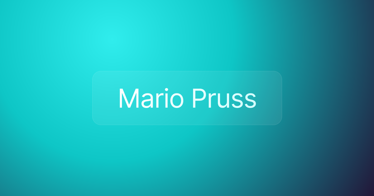 Mario Pruss