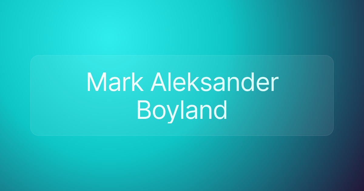 Mark Aleksander Boyland