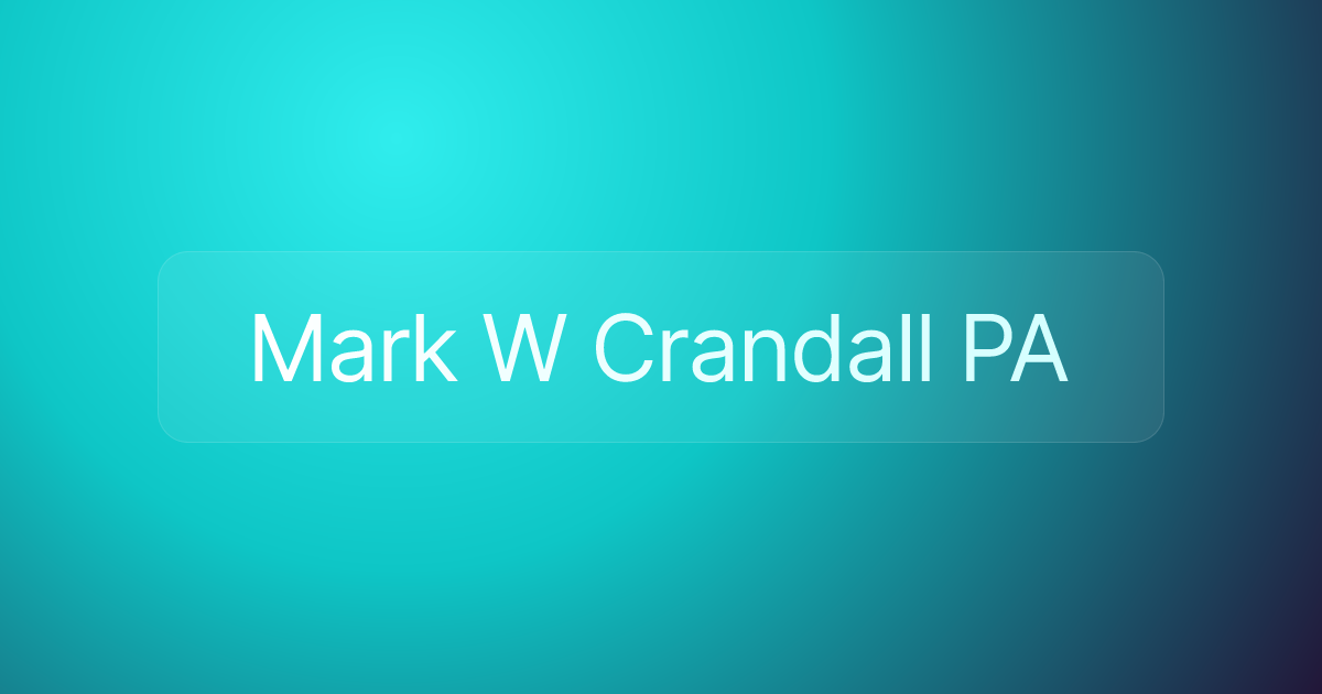 Mark W Crandall PA