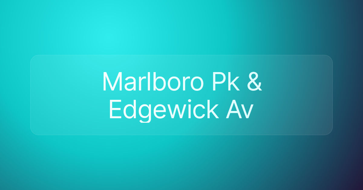 Marlboro Pk & Edgewick Av