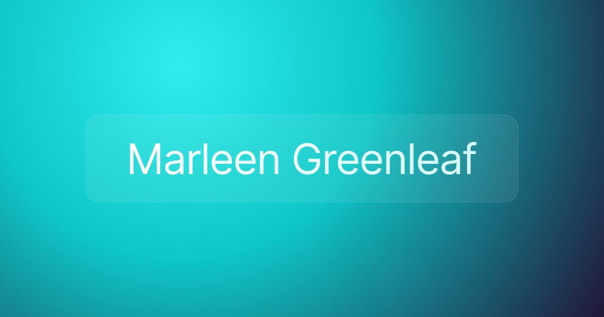 Marleen Greenleaf