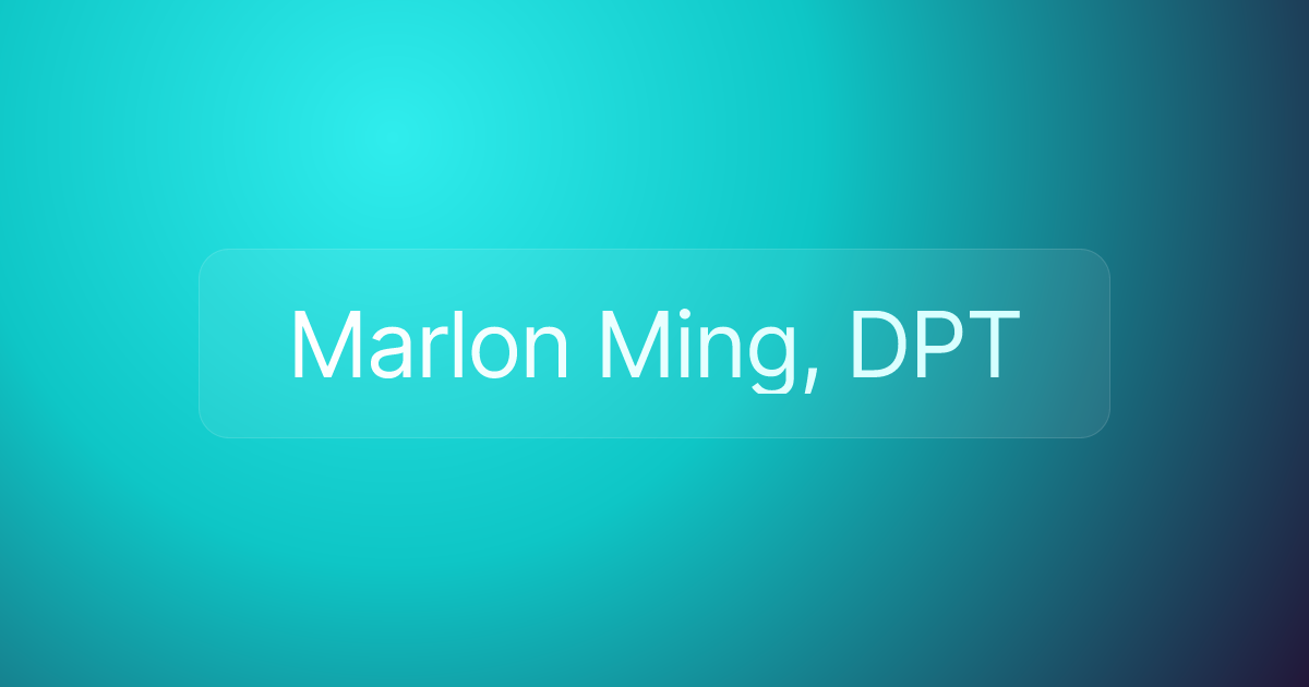 Marlon Ming, DPT