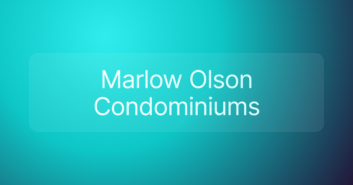 Marlow Olson Condominiums