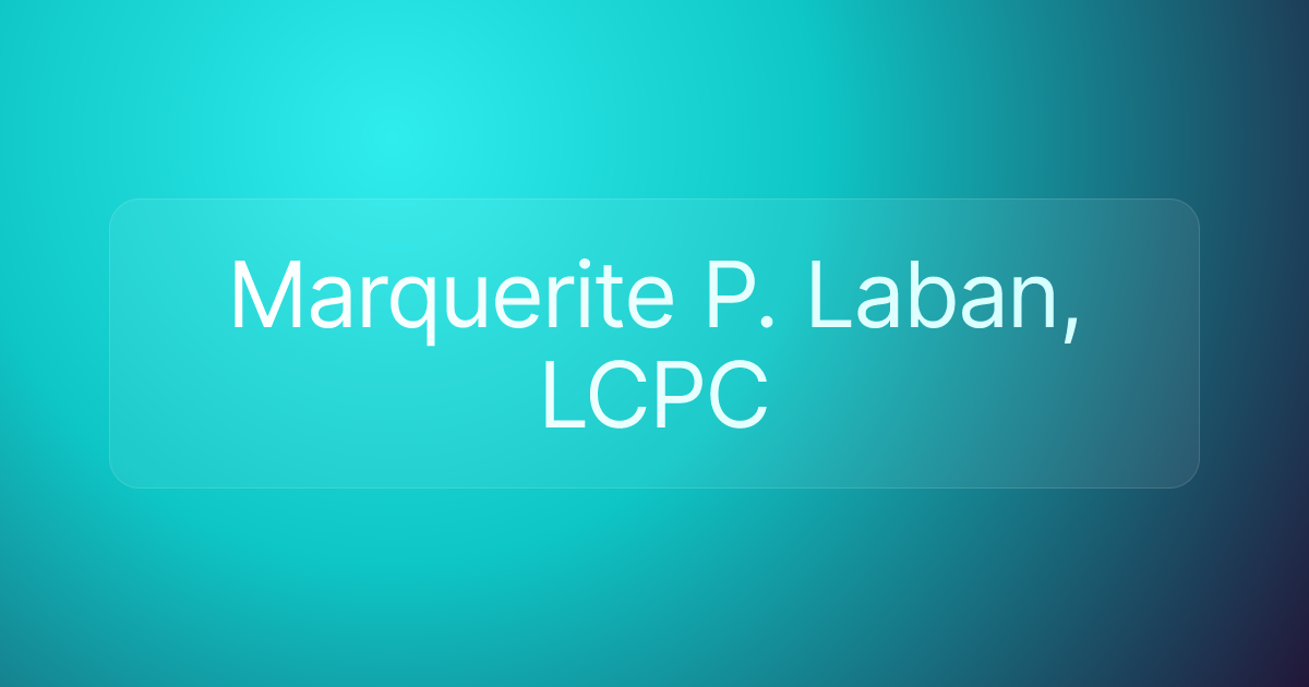 Marquerite P. Laban, LCPC