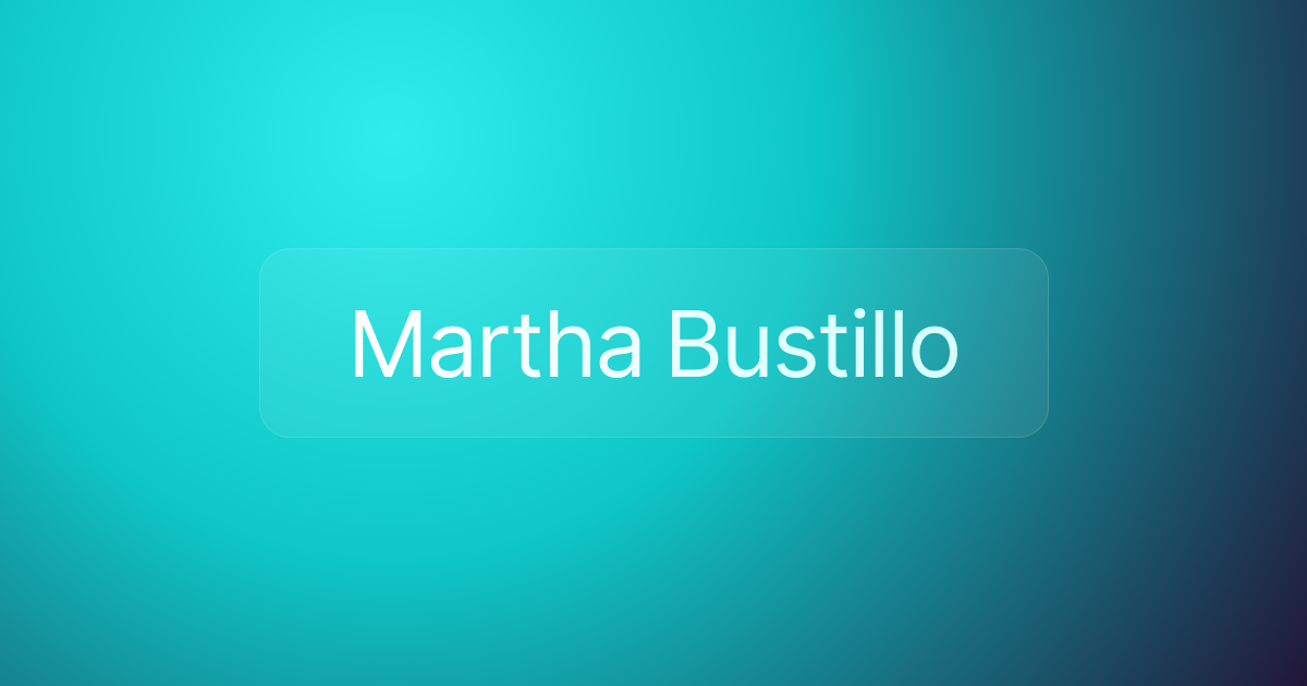 Martha Bustillo