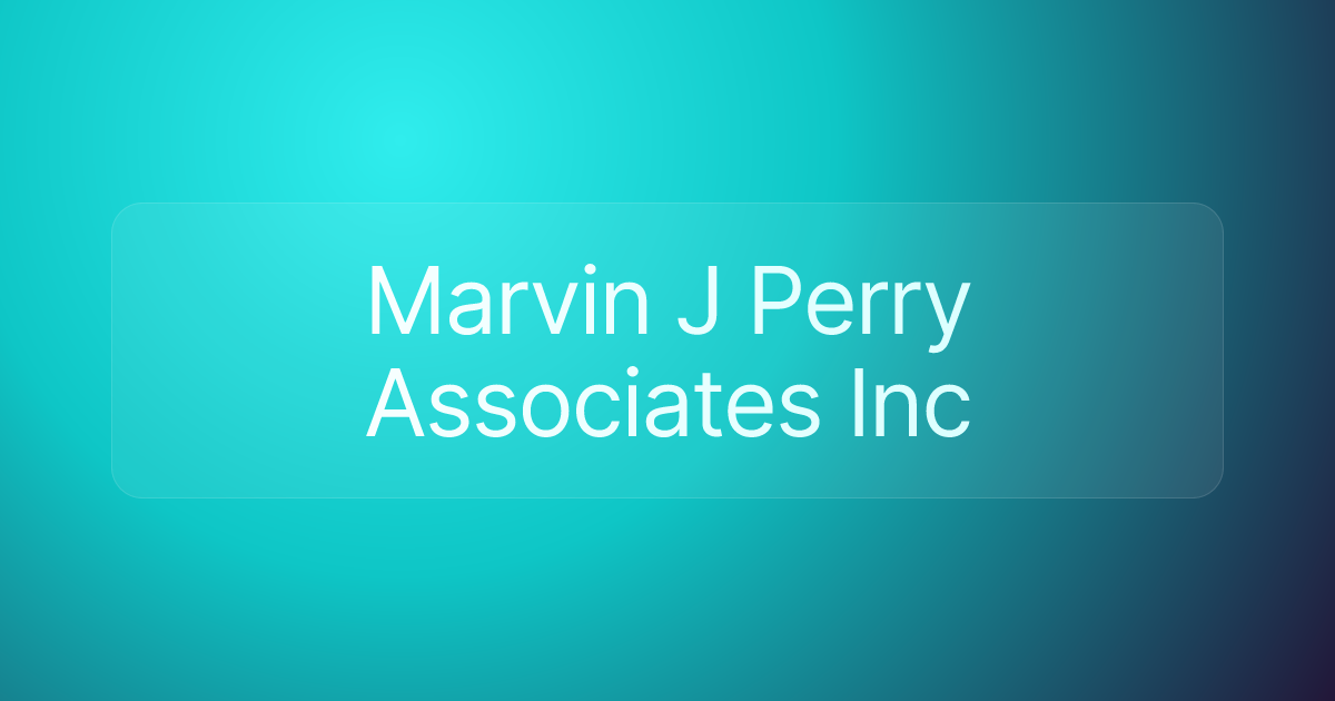 Marvin J Perry Associates Inc
