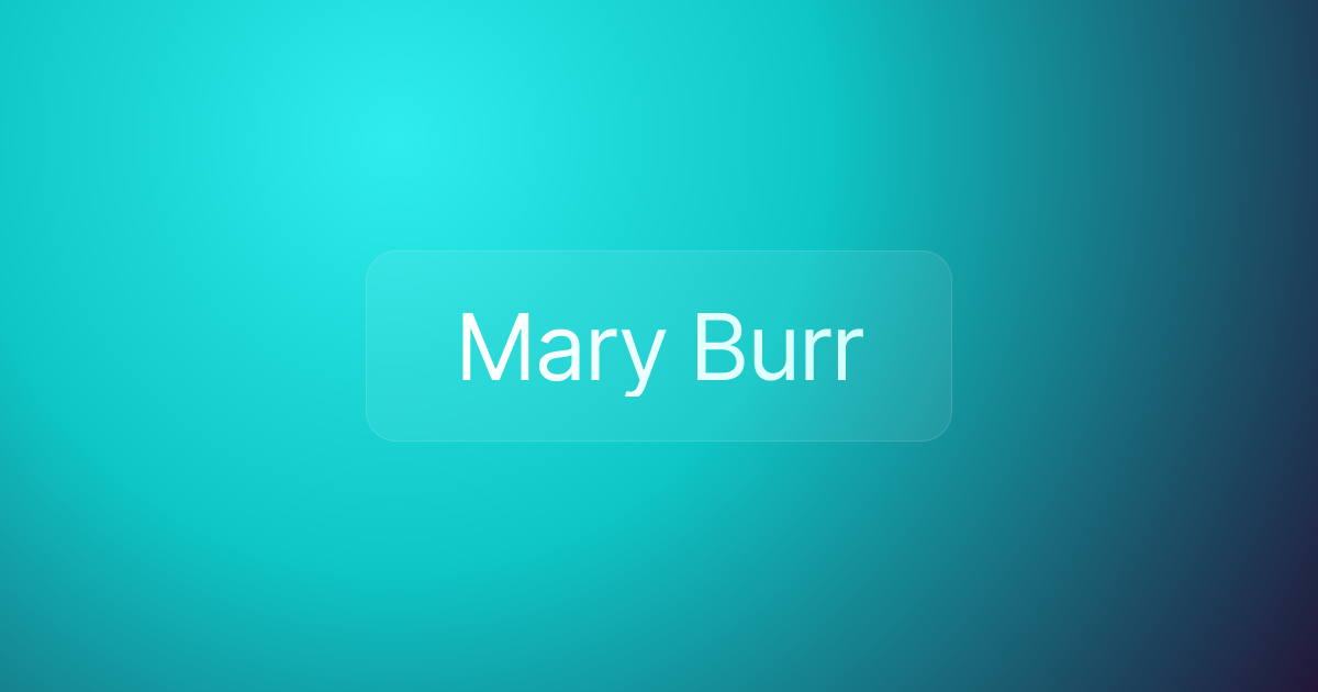 Mary Burr