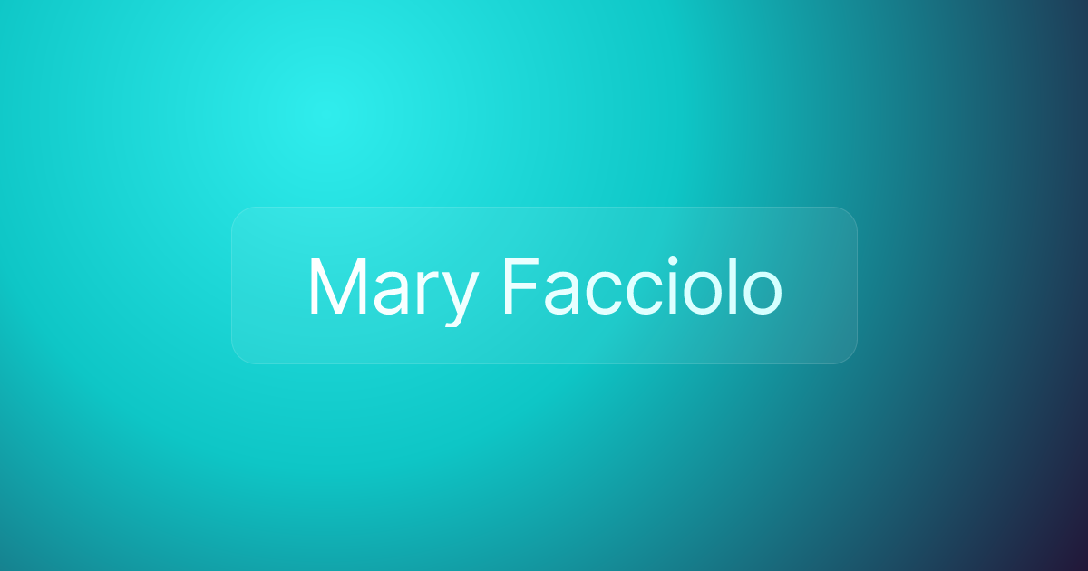 Mary Facciolo