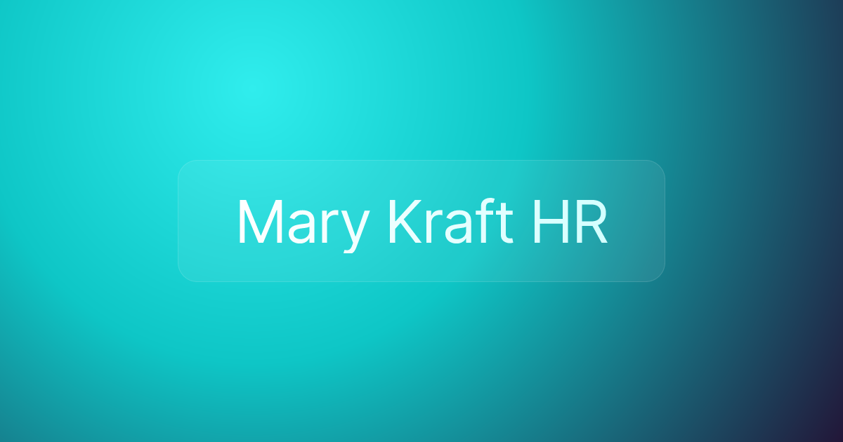 Mary Kraft HR