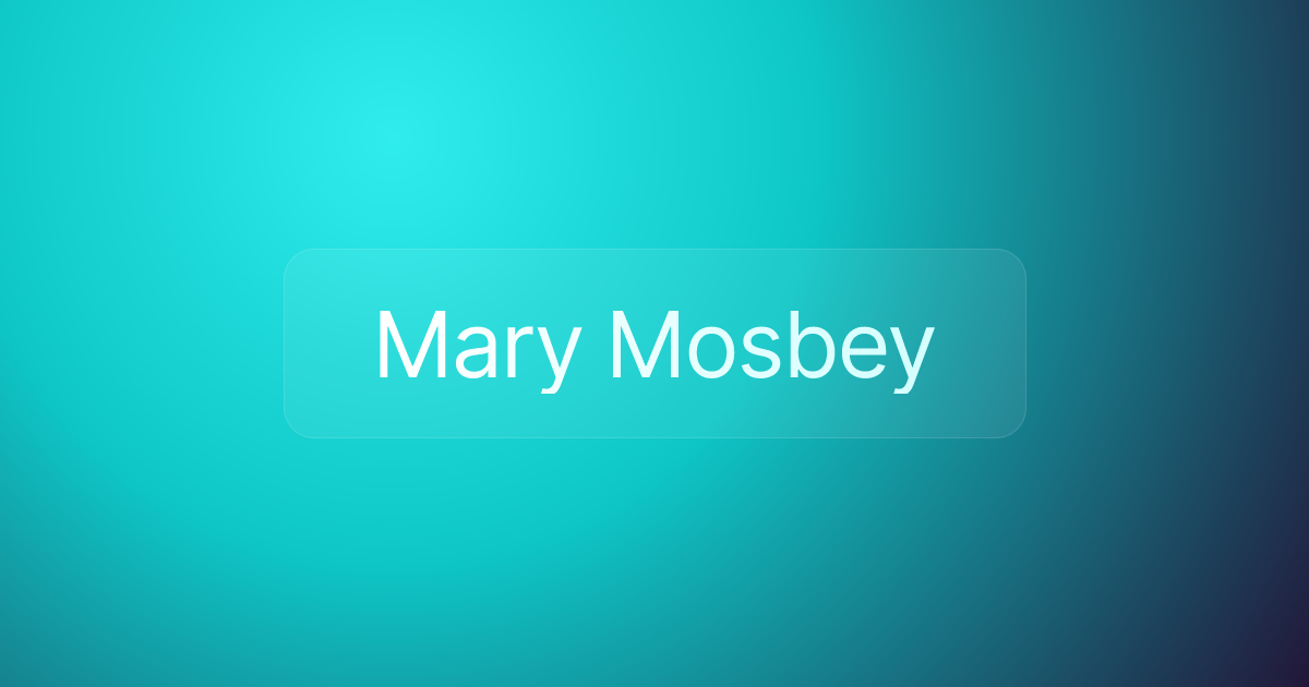 Mary Mosbey