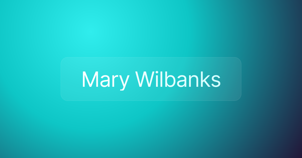 Mary Wilbanks