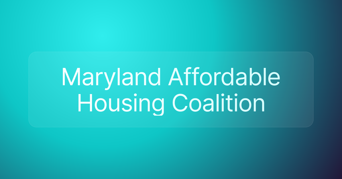 Maryland Affordable Housing Coalition