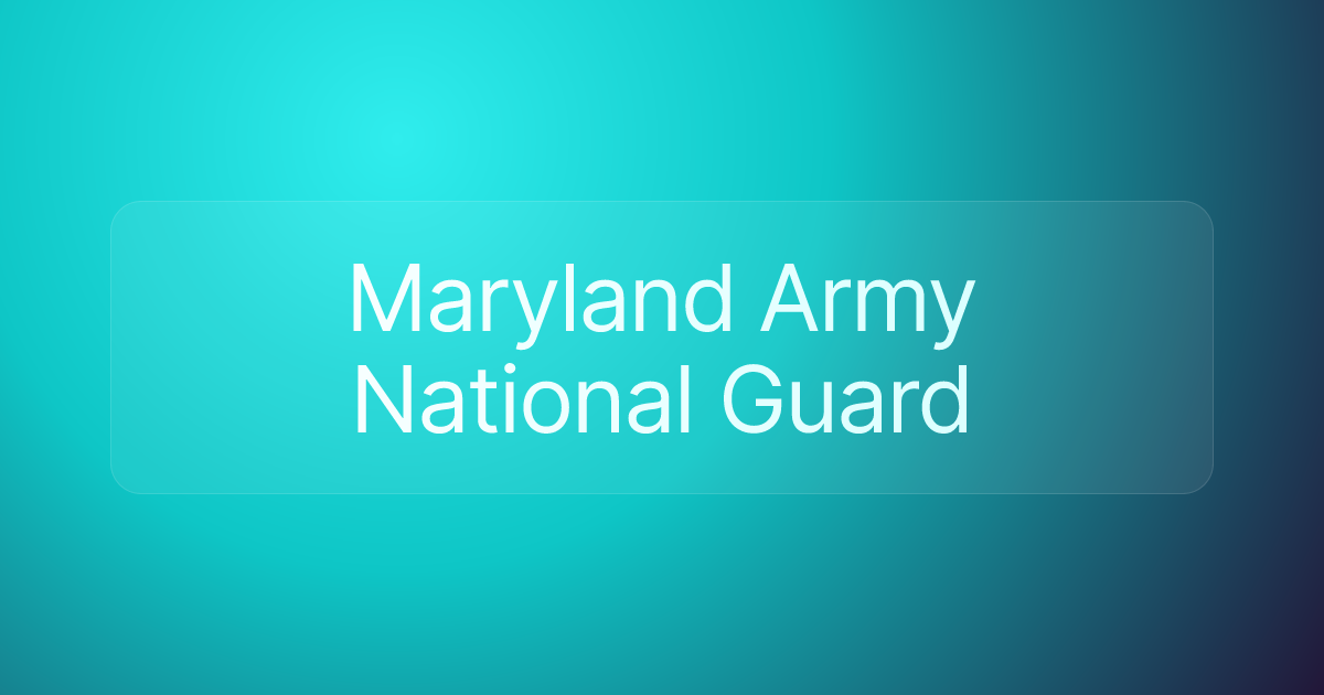 Maryland Army National Guard