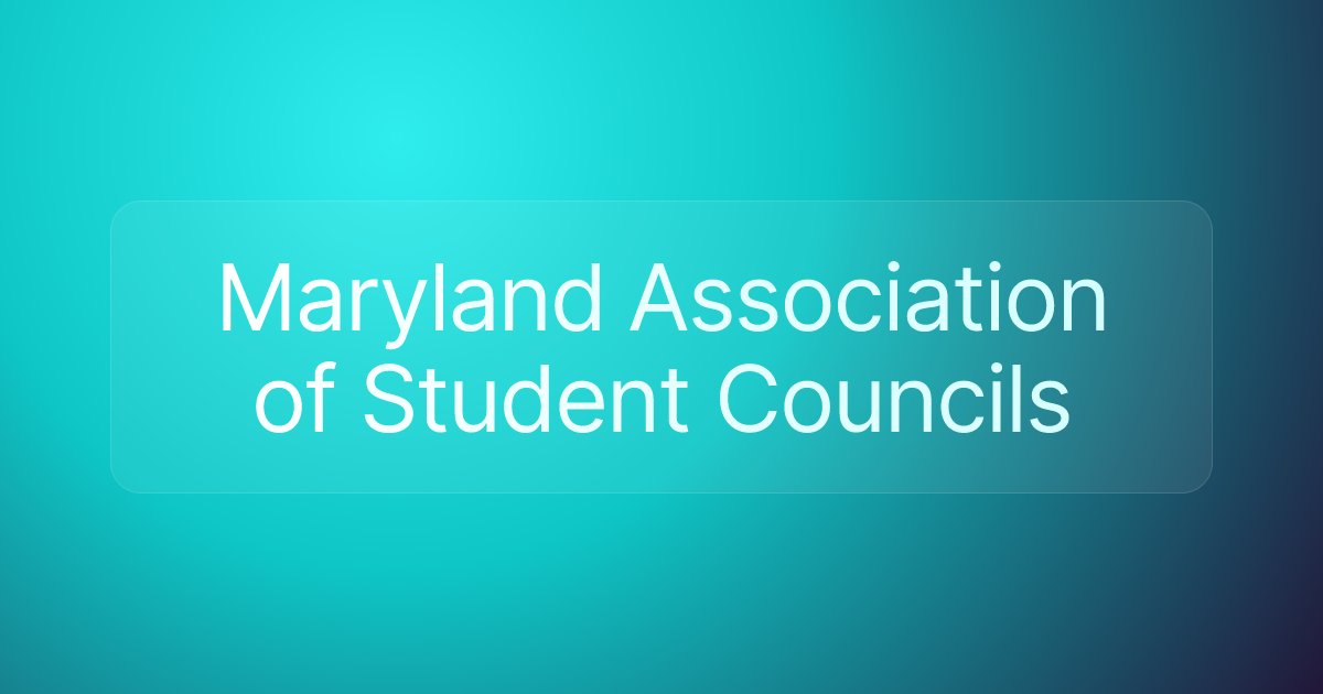 Maryland Association of Student Councils