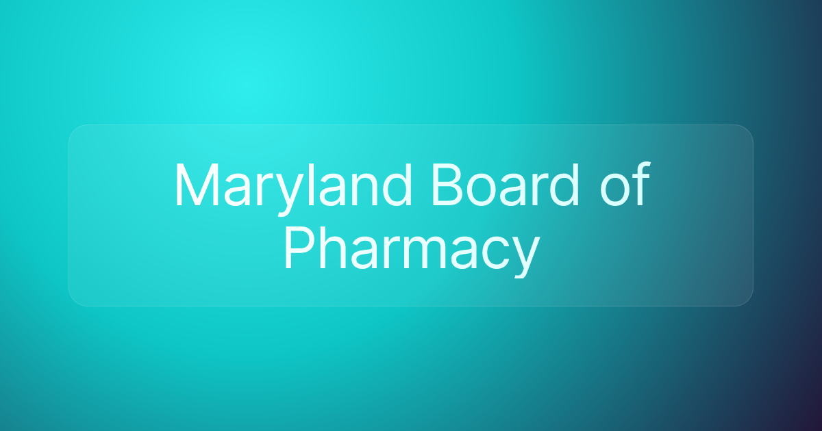Maryland Board of Pharmacy
